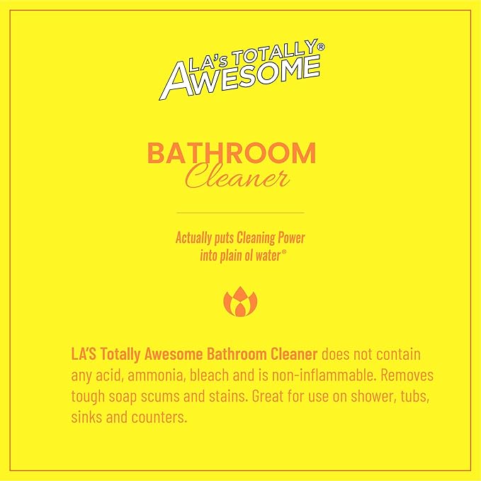 La's Totally Awesome Bathroom Cleaner, Removes Soap Scum & stubborn stains Plant-Derived Formula, 32 Fl Oz (Pack of 3)