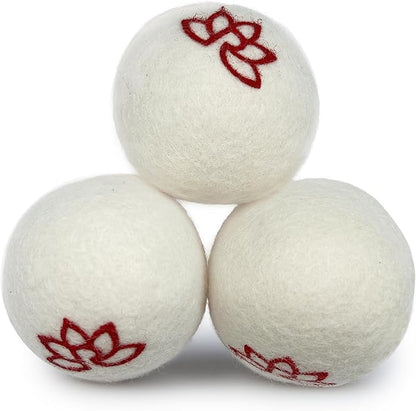 3 Organic Wool Dryer Balls for Laundry Reusable - XL Size 3-Pack Natural Fabric Softener Balls - Energy Saver, Chemical Free, Hypoallergenic, Premium Quality (Original, 3-Pack)