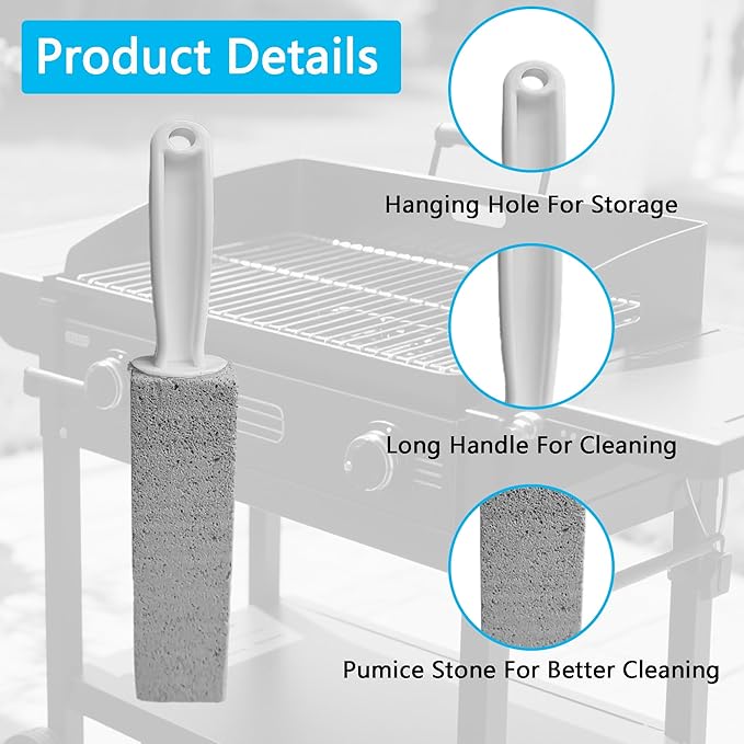 Cleaning Pumice Stone for Stove Grates，Grill Cleaner for Outdoor Grill Pumice Stone for Cleaning Oven 3Pcs