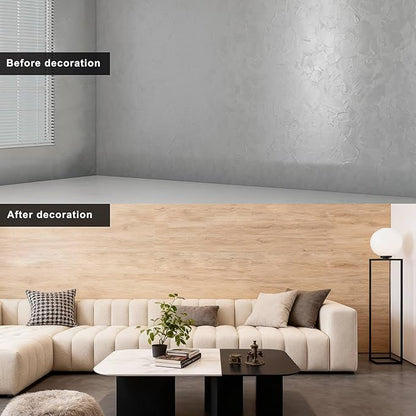 3D Wall Panels Peel and Stick – 23.82"x110" PVC Faux Travertine Texture, Self Adhesive Waterproof Wall Covering, DIY Accent Wall, Sofa Background Backsplash & Modern Home Decor, Covers 18 sq.ft
