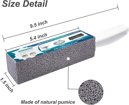 8 Pack Toilet Pumice Stone with Handle, Pumice Stone for Toilet Cleaning, Toilet Stone for Household Cleaning, with 8 Pack Label Manuals