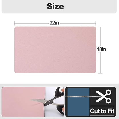 Ecotrim - Dish Drying Mat for Kitchen Counter | Coffee Bar Mat for Countertops | Heat Resistant Drainer Mat with Non-slip Rubber Backed | Hide Stain Kitchen Absorbent Draining Mat | Pink 18"x32"
