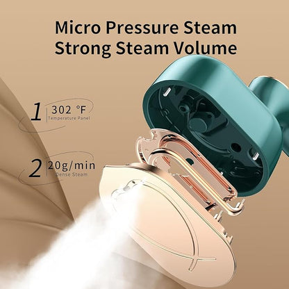 Travel Iron for clothes, Clothes Steamer Handheld for Wrinkle Removal, Small Steam Clothing Irons Foldable portable mini for College Dorm Office Home Garment
