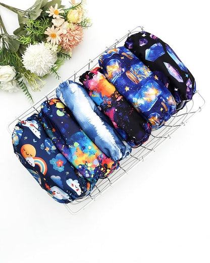 ALVABABY Baby Cloth Diapers 6 Pack with 12 Inserts Cloth Diaper Covers Adjustable Washable Reusable for Baby Girls and Boys