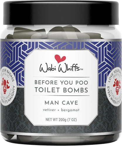 Fizzing Toilet Bombs – Man Cave | Natural Bathroom Deodorizer | Odor Eliminator Tablets For Freshness & Cleanliness | Eco-Friendly Septic Safe Tablets | 60 Count |
