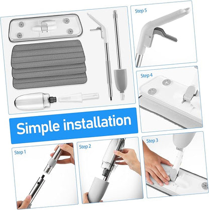 Rotatable Spray Mop with Refillable Bottle Replacement Pads Versatile Wet Mop for Hardwood Tile and Marble Floors Easy Cleaning for Hard to Reach Areas