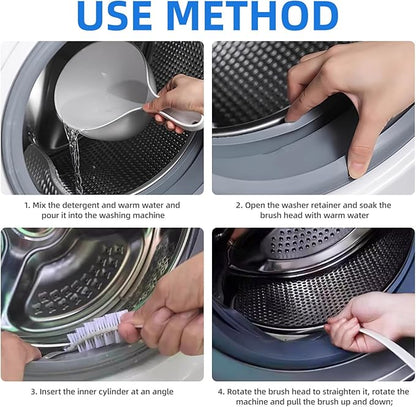 Washer and Dryer Washing Machine Cleaner Rolling Washing Machine Cleaning Brush Flexible Refrigerator Coil Cleaning Brush Washer Drum Brush for Home Dryer Vent Cleaner Kit