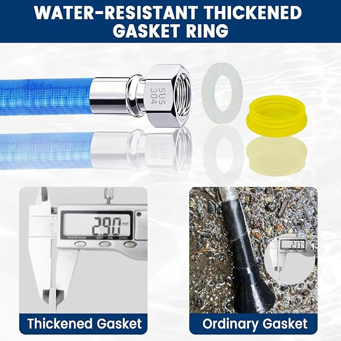 RV Black Tank Cleaner Wand,62inch RV Holding Tank Swivel Stik Rinser 304 Stainless Steel Hose with Flexible Rotary Cleaning Sprayer for Camper Toilet RV Black Water Tank and Garden