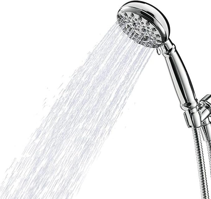 Moen Banbury Chrome 5-Spray Hand Shower with Hose and Bracket, 4-Inch Diameter, 23046