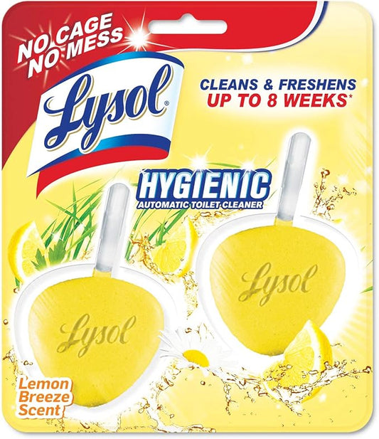 Lysol No Mess Automatic Toilet Bowl Cleaner, Citrus, 2 Count (Pack of 2)