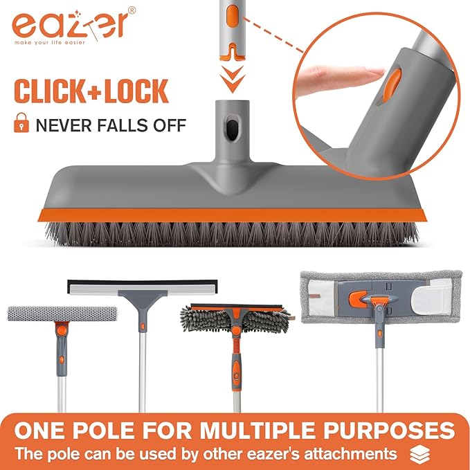Eazer EAB03-H: Floor Scrubber Brush, 2-in-1 Deck Scrubber Brush