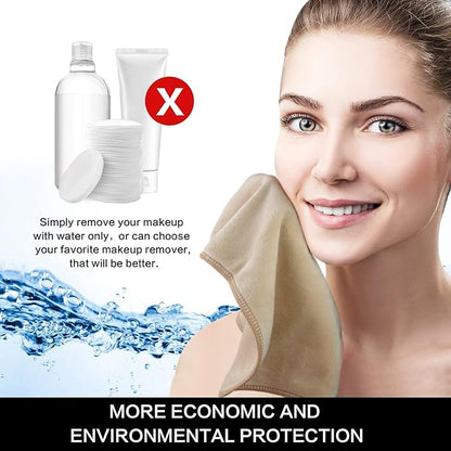 SINLAND Microfiber Facial Cloths Fast Drying Washcloth 12inch x 12inch (6pack, Cream)