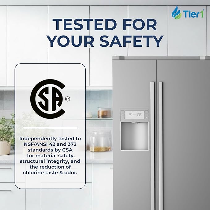 Tier1 RWF1052 ADQ36006101 Refrigerator Water & Air Filter Combo | Replacement for LG LT700P & Kenmore 9690 Fridge Filter - Lasts up to 6 Months | Easy Install | Odor Control | Great Tasting Water
