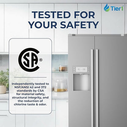 Tier1 RWF1052 ADQ36006101 Refrigerator Water & Air Filter Combo | Replacement for LG LT700P & Kenmore 9690 Fridge Filter - Lasts up to 6 Months | Easy Install | Odor Control | Great Tasting Water
