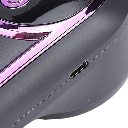 banapoy Fabric Shaver, Electric Lint Remover Portable Sweater Defuzzer, 6 Leaf Blades, Digital LED Display, Remove Pilling for Clothes, Furniture, Sweater, Blanket (Grey Purple)