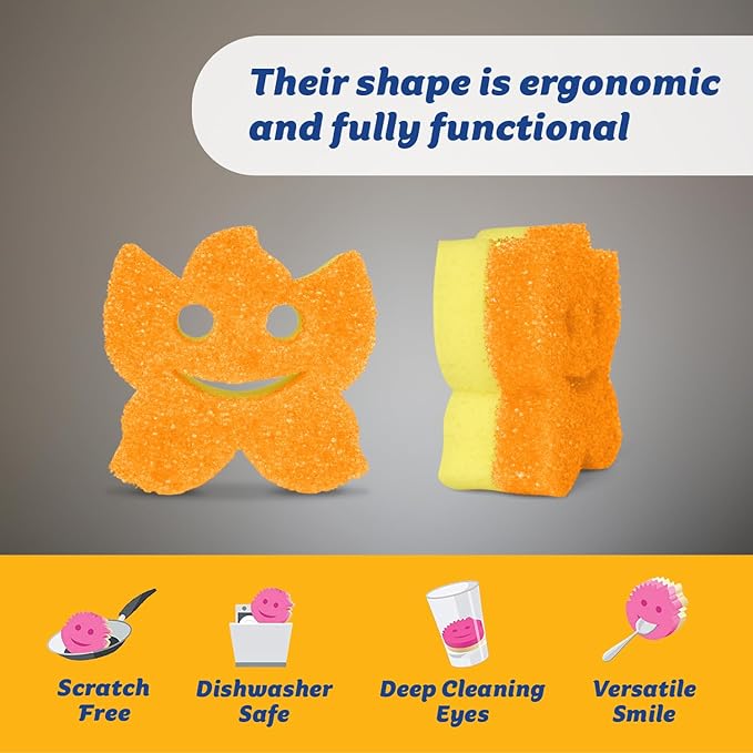 Scrub Daddy Scrub Mommy Special Edition Summer - Scratch-Free Multipurpose Dish Sponge - BPA Free & Made with Polymer Foam - Stain & Odor Resistant Kitchen Sponge (3ct)