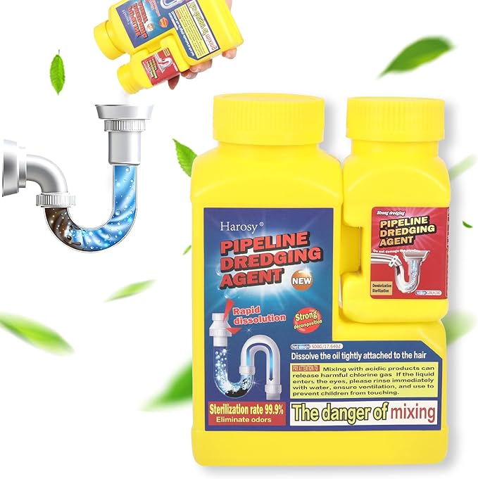 Powerful Pipe Dredging Agent, Pipeline Dredging Agent, Powerful Quick Cleaning Drain, Kitchen Sink Drains and Pipe Cleaner, for Kitchen Bathroom Toilet