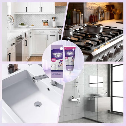 2Pcs Cleaning Remover Gel, Powerful Household Cleaning Gel, Suitable for Bathroom and Kitchen Tile Gaps, Multi-Surface Remover Gel, Safe Formula That Does Not Damage Surface