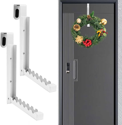 Over The Door Clothes Hanger Drying Rack Clothing,2 Pack Laundry Drying Rack Wall Mount,Portable Folding Hanging Coat Hook for Clothes/Towel/Hat for Laundry Room/Bathroom/Bedroom/Washroom/Travelling