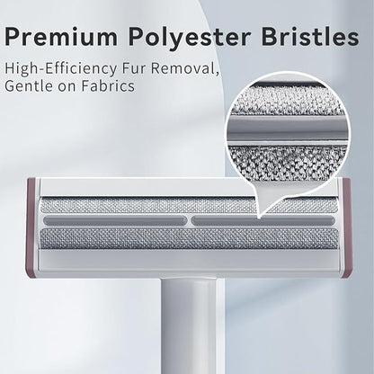Pet Hair Remover, Lint Brush - Reusable Lint Roller for Cat & Dog Hair on Couch, Carpet, Rugs & Bedding - Portable, Eco-Friendly, No Need for Lint Roller Refills (Brown & White)