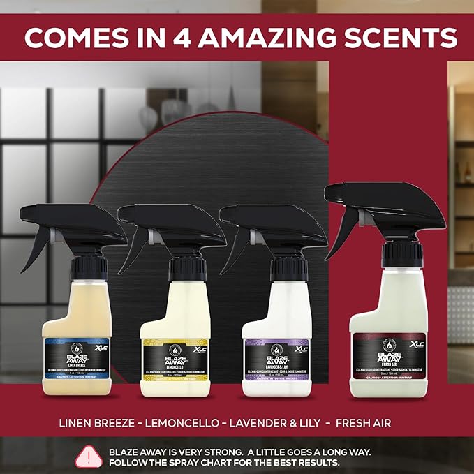 Blaze Away Commercial Air Freshener & Odor Eliminator for Strong Odor - Industrial-Grade Room Spray & Room Deodorizer for Home, Car, Smoke & Pet Odors - Long-Lasting Odor Absorber, Room Fresheners