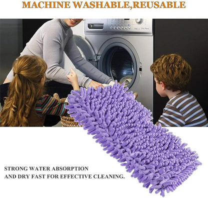 3 Pack Shark Steam Pocket Mops,Household Washable Microfiber Mop Pads Cleaning Pads Replacement for S3500 Series, S3501, S3601, S3550, S3901, S3801, SE450 (Purple,ZCM3)