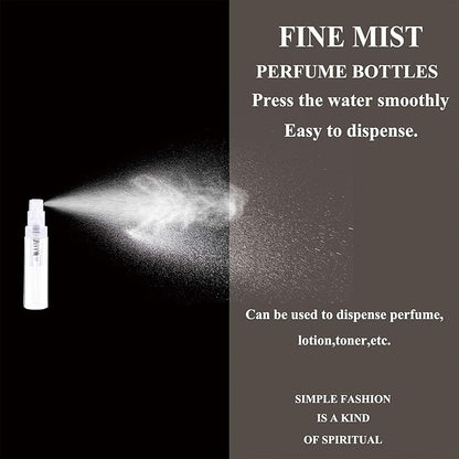 Mini Spray Bottle 100PCS 2ML Clear Plastic Empty Sample Containers Fine Mist Perfume Travel Refillable Spray Bottle Perfume Atomizer Small Travel Size Spray Bottle for Cleaning, Essential Oils