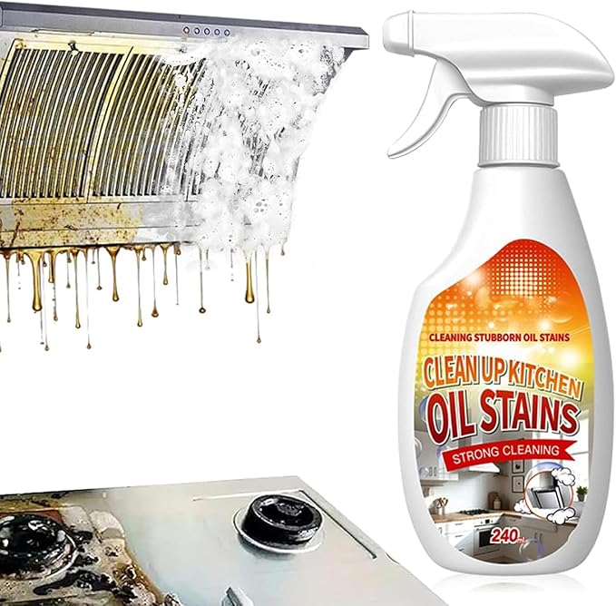 Upgrade Kitchen Cleaner, Clean Up Kitchen Oil Stains Spray, Multi-purpose Oils Stain Cleaner, Clean Up Kitchens Oil Stains(240ml/8.45oz)