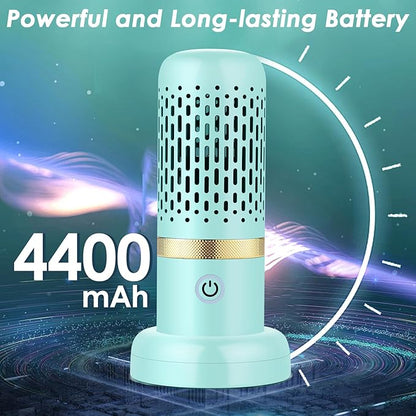 Cudinham Fruit and Vegetable Purifier Cleaner Washing Machine Upgraded Capsule Shape Disinfection OH-ion Purification Technology for Cleaning Grains Rice Meat Seafood, Blue Turquoise