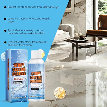 Stone Brighten Plating Agent - Marble, Quartz, Granite Cleaner & Polish, Nano Coating for Stain Removal & Surface Brightening (1Pcs)