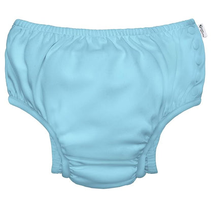 Green Sprouts Baby Ultimate Reusable Snap Swim Diaper, Aqua, 3-6 Months