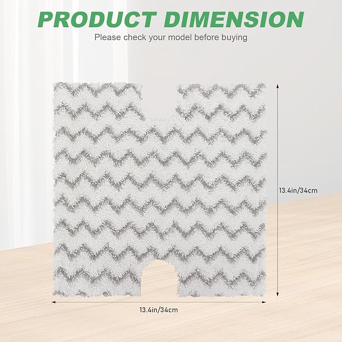 Sgizoku Square Steam Mop Replacement Pads for Shark Genius Steam Mop S5003D & Lift-Away Pro Steam Mop S3973 S3973D S3973WM S5001 S5002Q S5003A S5004 S5004W S6001W S6001WM S6002C S6003D S6003W - 2Pack