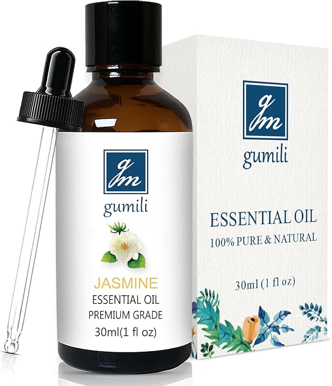 GM Gumili Jasmine Essential Oil, Fragrance Oil Scent Oils for Soap, Dryer Balls, Diffusers, Laundry, Bath Salts - 1 oz/30ml