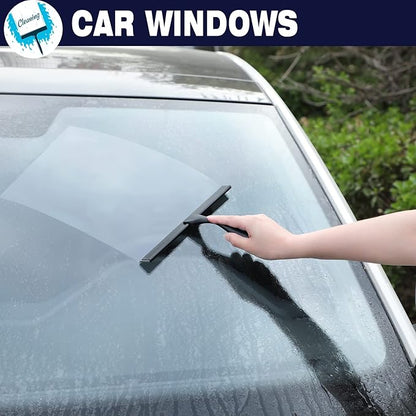 NETANY Shower Squeegee, 14-Inch Matte Black Squeegee, All-Purpose Stainless Steel Squeegee for Bathroom, Shower Doors, Mirrors, Tiles and Car Windows - 100% Streak Free