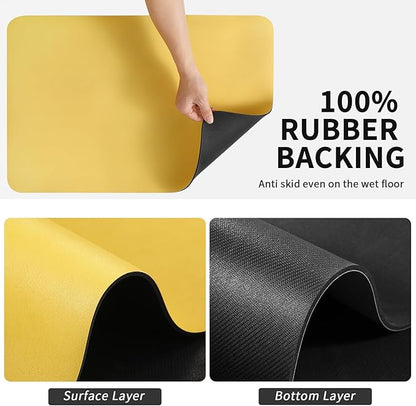 HotLive Coffee Mat - Absorbent Hide Stain Rubber Backed Dish Drying Mat for Kitchen Counter - Bar Mats for Countertops Accessories Fit Under Coffee Maker Espresso Machine