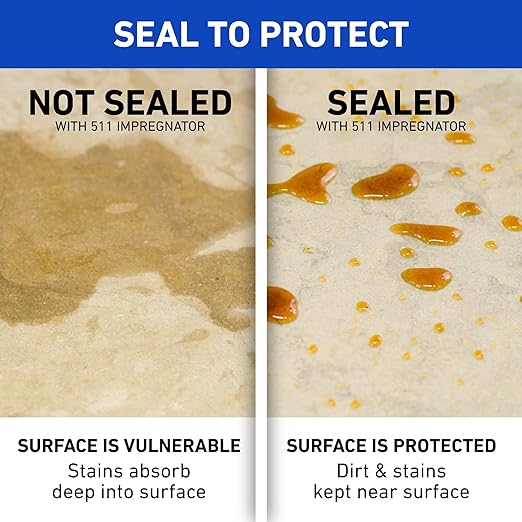 Miracle Sealants 511 Impregnator Advanced Penetrating Sealer for Countertops, Stone, Tile & Grout, Pint
