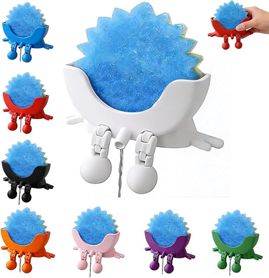 Cute Hanging Sponge Holder with Drainage, Peeing Scrub Sponge Holder, Ponge Holder for Kitchen Sink, Funny Sponge Stand for Kitchen Sink, 3D Printing Countertop Sponge Holders (A)