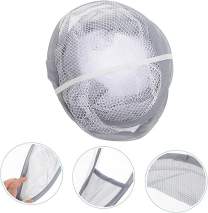 Alipis 1pc Foldable Hanging Laundry Basket Gray Storage Container for Clothes Toys and Towels Space-saving Organizer for Home Bedroom and Dorm Use