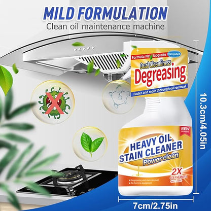 Kitchen Heavy Oil Cleaner, Upgrade All Purpose Kitchens Heavy Oil Cleaning Agent, Grease Remover, Multipurpose Kitchen Cleaner Spray for Countertops, Ovens, and Appliances (3)