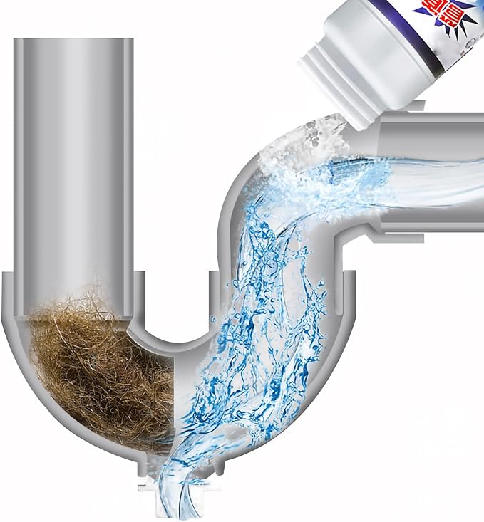 Sink Drain Cleaner Non Corrosive Sink Drain Powder Safe To Use Bathroom Bathtub 4.1x1.2 in 1 Bottle