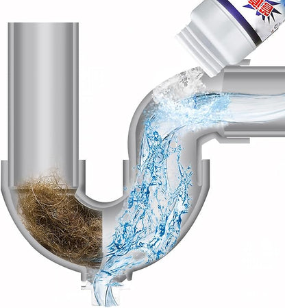 Sink Drain Cleaner Non Corrosive Sink Drain Powder Safe To Use Bathroom Bathtub 4.1x1.2 in 1 Bottle