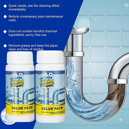 Drain Cleaner, Powerful Sink and Drains Cleaners, Drains Clog Remover for Kitchen Bathroom Toilet (2pcs)