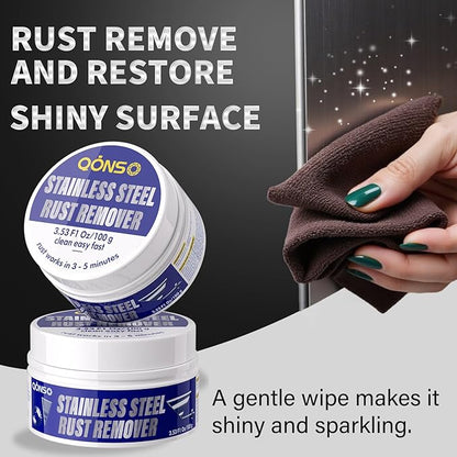 Stainless Steel Rust & Stain Remover – Helps Reduce Rust Stains, Restore Shine & Clean Appliances, Grills, Sinks, Tools & Commercial Equipment – 3.5 oz