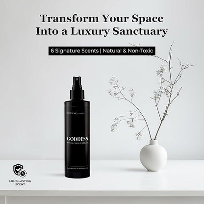 Fragrances - (Goddess) Linen & Room Spray (8oz) – Bedroom & Home Fragrance Mist, Long-Lasting Freshness To Brighten Up Your Space, Fabric & Air Freshener, Aromatherapy Scent Spray