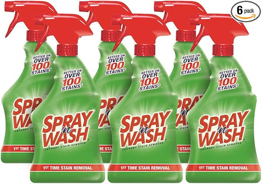 Spray N’ Wash Stain Remover Spray, Laundry Pre-Treat for Everyday Stains, 22oz (6-count)