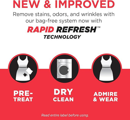 dryel At-Home Dry Cleaner Starter Kit with Wrinkle Release Spray, New and Improved, Gentle Laundry Care for Special Fabrics and Dry-Clean-Only Clothes, 8 Loads with On-the-Go Stain Remover