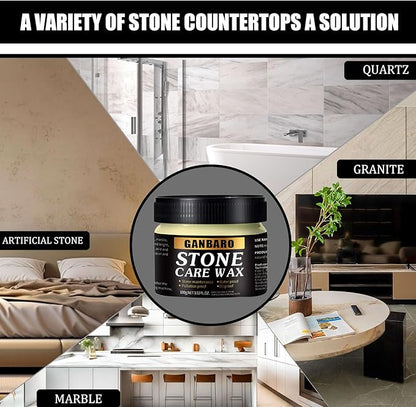 Granite Cleaner and Stone Polish Care Wax 3.5 oz Restores Shine and Nourishes Stone Surfaces - Suitable for Granite Countertops and Quartz - Floor Wax for Long-lasting Brilliance 100 g