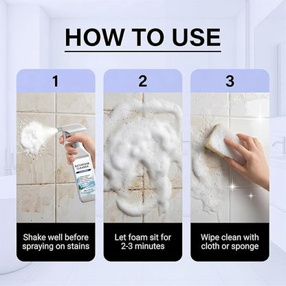 Scale Remover Bathroom Cleaner Foam Spray, Bathroom Descaler Foam Cleaner, Bathrooms and Shower Foamer Aerosol for Tiles, Glass, Stainless (100ml)