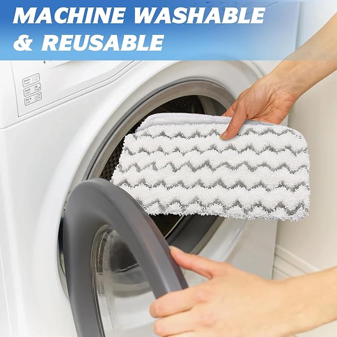 8 Pack Thickened Shark Steam Mop Replacement Pads, Durable Microfiber Mop Pads Compatible with Shark S1000/S1000A/S1000C/S1000WM/S1001C, Washable Pads for Pet Owners and Families with Kids