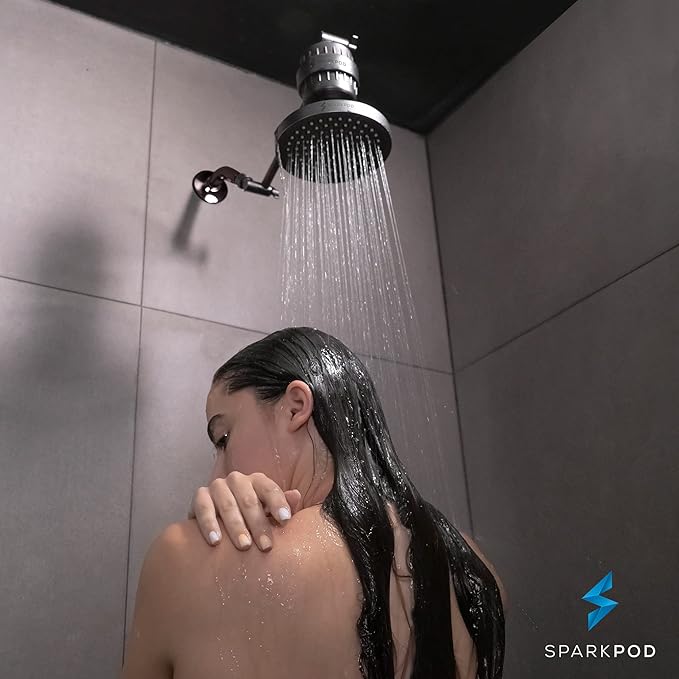 SparkPod Shower Head - High Pressure Rain - Premium Quality Luxury Design - Easy Clean Adjustable Replacement for Your Bathroom Shower Heads (Vintage Oil Rubbed Bronze, 6 Inch Round)